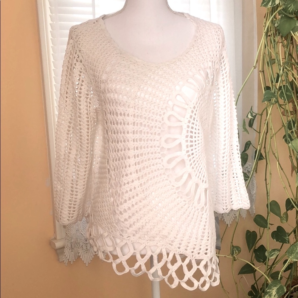 Stylish crochet top, seen in high end catalogues, selling as I lost weight